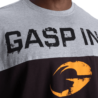 GASP Two Colour Iron Tee - Black/Grey - Urban Gym Wear