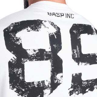 GASP Two Colour Iron Tee - Light Grey Melange/White - Urban Gym Wear