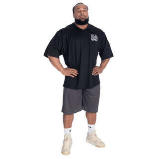 GASP V - Neck Mesh Iron Tee - Black - Urban Gym Wear
