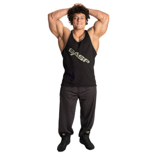 GASP Vintage T-Back - Black/Green - Urban Gym Wear