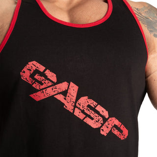 GASP Vintage T-Back - Black/Red - Urban Gym Wear