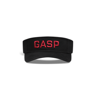 GASP Visor Cap - Black/Red - Urban Gym Wear