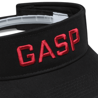GASP Visor Cap - Black/Red - Urban Gym Wear