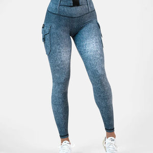 Gavelo Cargo Leggings - Denim - Urban Gym Wear