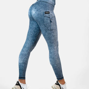 Gavelo Cargo Leggings - Denim - Urban Gym Wear