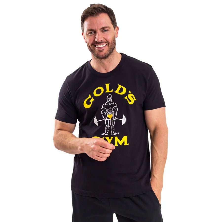 Gold's Gym Retro Muscle Joe T-Shirt - Black - Urban Gym Wear