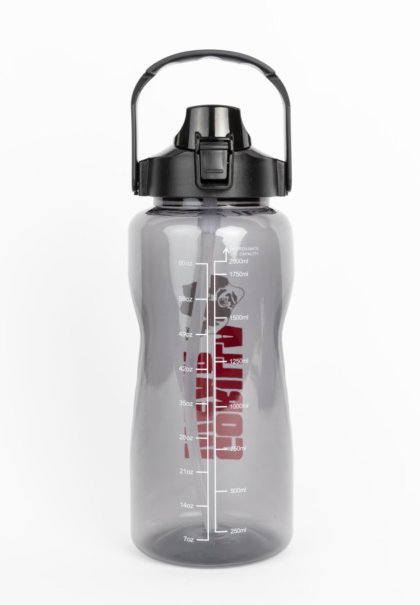 Gorilla Water Bottle With Sleeve 2L - Black - Urban Gym Wear