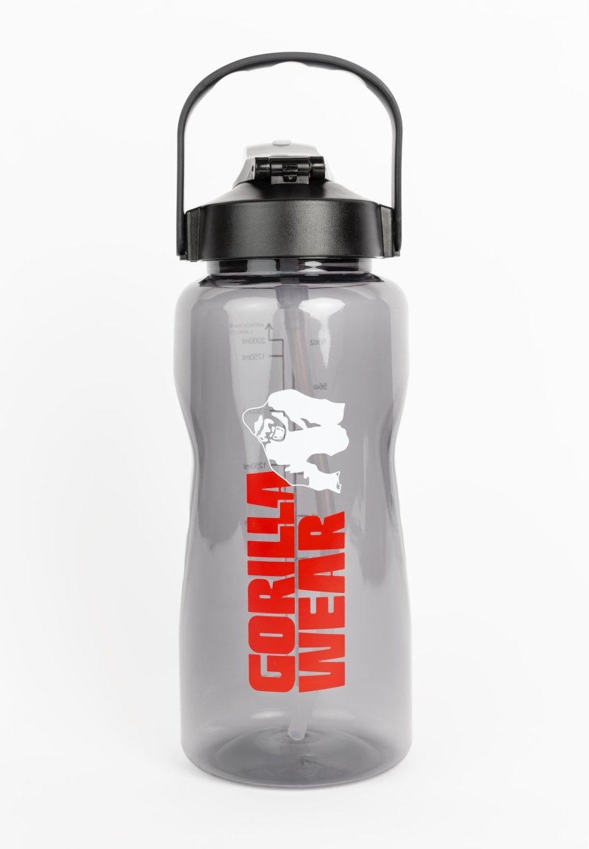 Gorilla Water Bottle With Sleeve 2L - Black - Urban Gym Wear