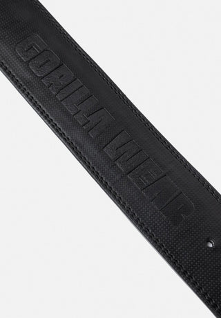Gorilla Wear 4 Inch Carbon Leather Lever Belt - Black - Urban Gym Wear