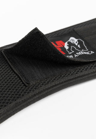 Gorilla Wear 6 Inch Padded Mesh Lifting Belt - Black - Urban Gym Wear