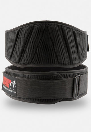 Gorilla Wear 6 Inch Padded Mesh Lifting Belt - Black - Urban Gym Wear