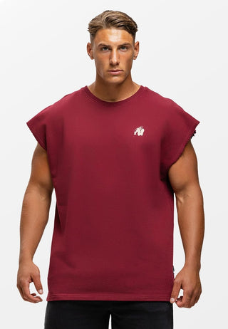 Gorilla Wear Bouse Cut Off Tank Top - Burgundy - Urban Gym Wear