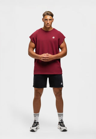 Gorilla Wear Bouse Cut Off Tank Top - Burgundy - Urban Gym Wear