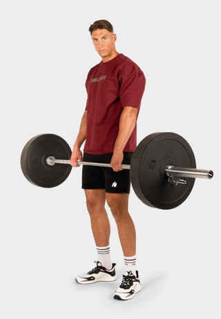 Gorilla Wear Callaway Oversized T-Shirt - Burgundy - Urban Gym Wear