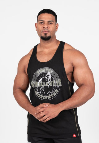 Gorilla Wear Casper Stringer - Black/Green - Urban Gym Wear