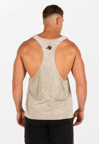 Gorilla Wear Churchill Stringer - Washed Green - Urban Gym Wear