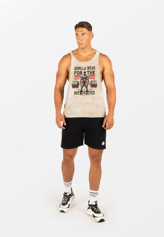 Gorilla Wear Churchill Stringer - Washed Green - Urban Gym Wear
