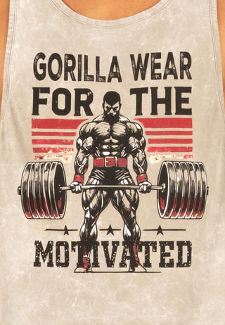Gorilla Wear Churchill Stringer - Washed Green - Urban Gym Wear