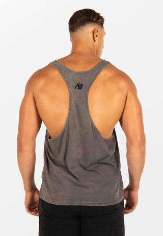 Gorilla Wear Churchill Stringer - Washed Grey - Urban Gym Wear