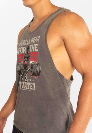 Gorilla Wear Churchill Stringer - Washed Grey - Urban Gym Wear