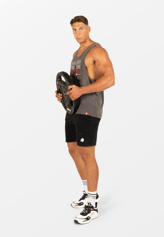 Gorilla Wear Churchill Stringer - Washed Grey - Urban Gym Wear