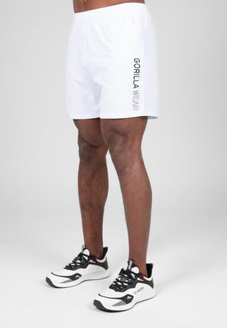 Gorilla Wear Clarkson Shorts - White - Urban Gym Wear