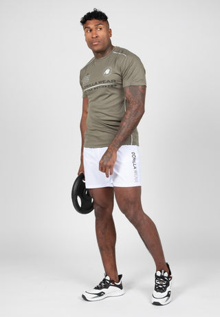 Gorilla Wear Clarkson Shorts - White - Urban Gym Wear