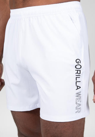 Gorilla Wear Clarkson Shorts - White - Urban Gym Wear