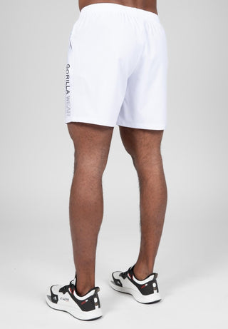 Gorilla Wear Clarkson Shorts - White - Urban Gym Wear