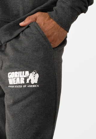 Gorilla Wear Classic Oversized Sweatpants - Dark Grey Melange - Urban Gym Wear