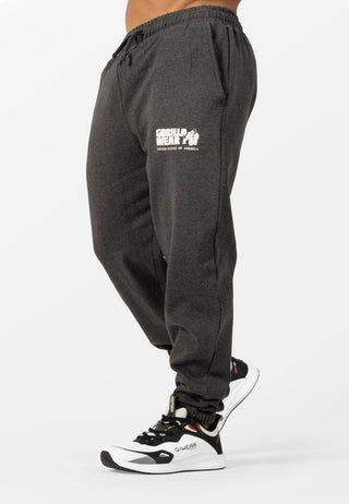 Gorilla Wear Classic Oversized Sweatpants - Dark Grey Melange - Urban Gym Wear