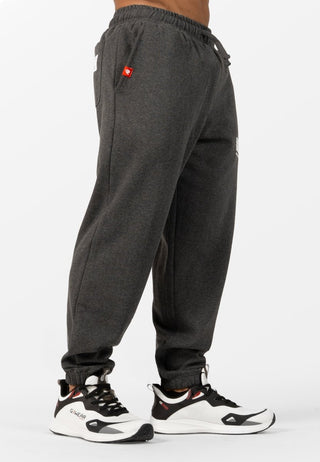 Gorilla Wear Classic Oversized Sweatpants - Dark Grey Melange - Urban Gym Wear