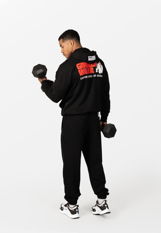 Gorilla Wear Classic Oversized Zipped Hoodie - Black - Urban Gym Wear