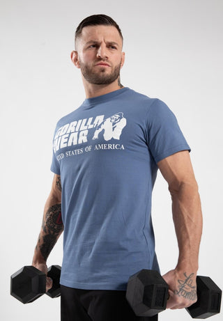 Gorilla Wear Classic T-Shirt - Coronet Blue - Urban Gym Wear