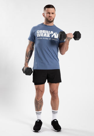 Gorilla Wear Classic T-Shirt - Coronet Blue - Urban Gym Wear