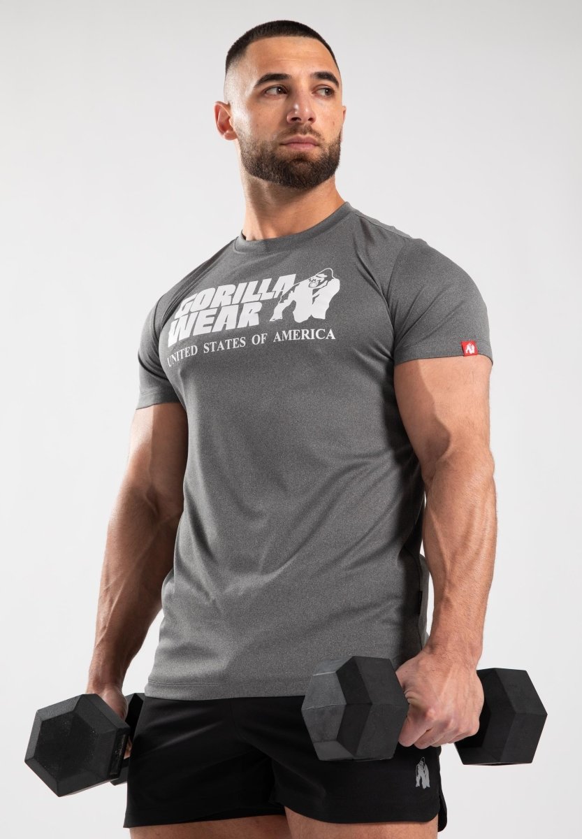 Gorilla Wear Classic Training T-Shirt - Grey - Urban Gym Wear