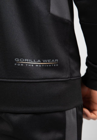 Gorilla Wear Devon Training Jacket - Black/Grey - Urban Gym Wear