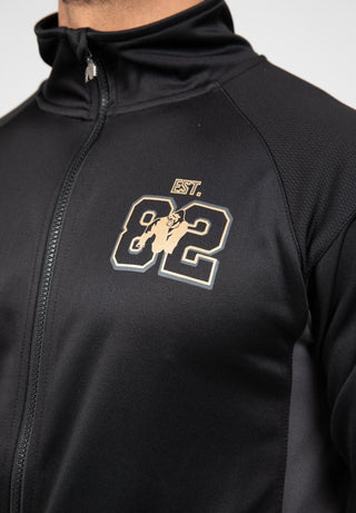 Gorilla Wear Devon Training Jacket - Black/Grey - Urban Gym Wear