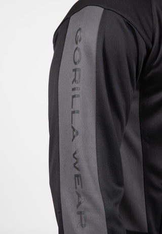 Gorilla Wear Devon Training Jacket - Black/Grey - Urban Gym Wear