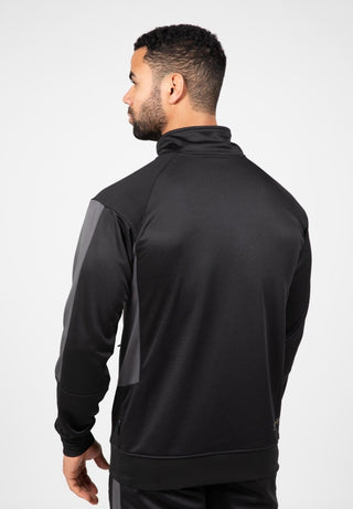 Gorilla Wear Devon Training Jacket - Black/Grey - Urban Gym Wear