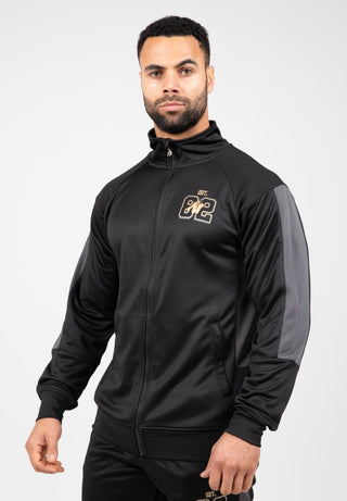 Gorilla Wear Devon Training Jacket - Black/Grey - Urban Gym Wear