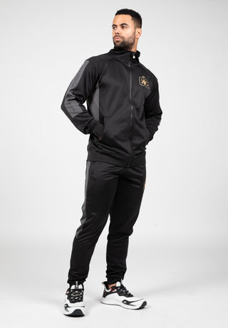 Gorilla Wear Devon Training Jacket - Black/Grey - Urban Gym Wear