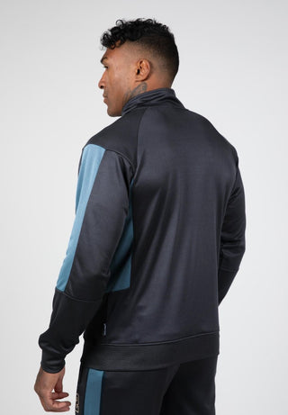 Gorilla Wear Devon Training Jacket - Grey/Blue - Urban Gym Wear