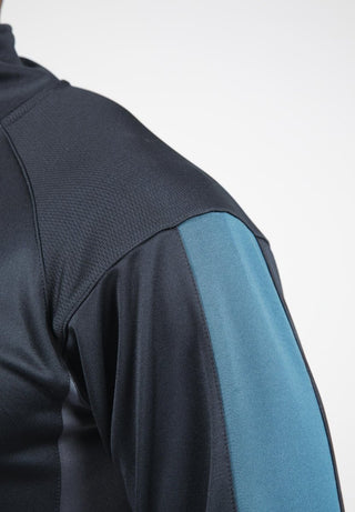 Gorilla Wear Devon Training Jacket - Grey/Blue - Urban Gym Wear