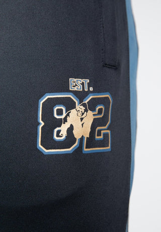 Gorilla Wear Devon Training Pants - Grey/Blue - Urban Gym Wear
