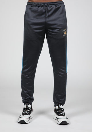 Gorilla Wear Devon Training Pants - Grey/Blue - Urban Gym Wear