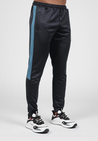 Gorilla Wear Devon Training Pants - Grey/Blue - Urban Gym Wear