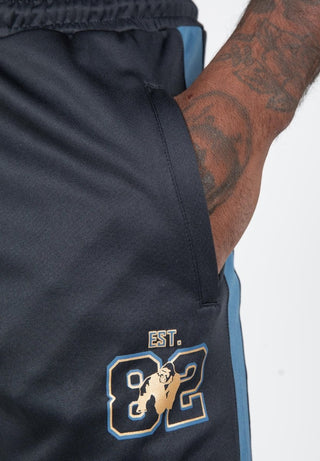 Gorilla Wear Devon Training Pants - Grey/Blue - Urban Gym Wear
