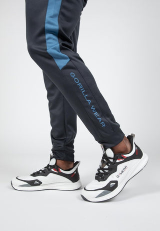 Gorilla Wear Devon Training Pants - Grey/Blue - Urban Gym Wear