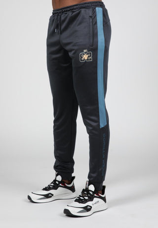 Gorilla Wear Devon Training Pants - Grey/Blue - Urban Gym Wear